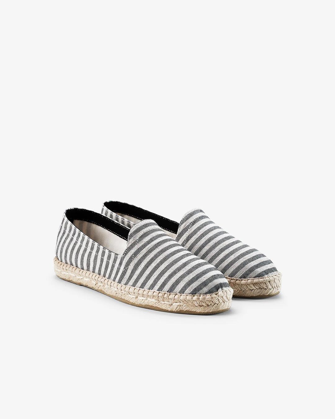 Sive espadrile na pruge od Seaqual tkanine